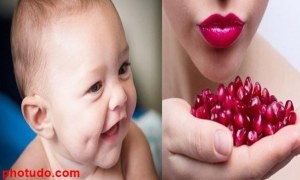 Bất ngờ quả lựu tạo má lúm đồng tiền trong bụng mẹ